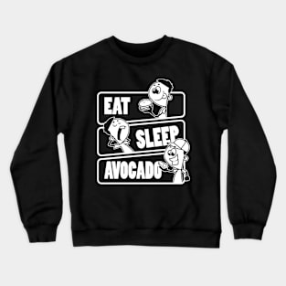 Eat Sleep Avocado Repeat - Vegan avocado food lover graphic Crewneck Sweatshirt